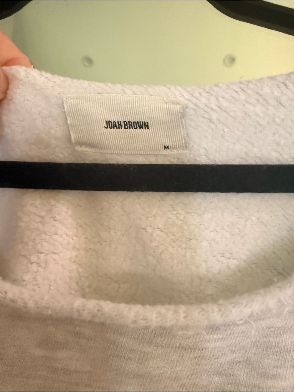 Joah Brown Slouchy Pullover Sweatshirt in Pearl Grey French Terry - Picture 7 of 8